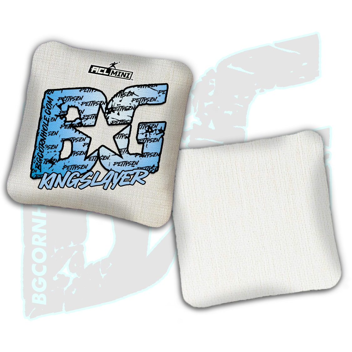 BG Multiple Bag Models - "PettySzn" - 4" ACL Mini Stamped Cornhole Bags- Set of 4 Bags