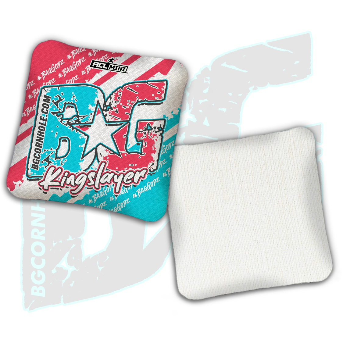 BG Multiple Bag Models - "BagGodz Rally" - 4" ACL Mini Stamped Cornhole Bags- Set of 4 Bags