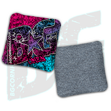 Load image into Gallery viewer, BG Multiple Bag Models - "Graffiti" - 4" ACL Mini Stamped Cornhole Bags- Set of 4 Bags