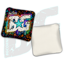 Load image into Gallery viewer, BG Multiple Bag Models - "Dripping Graffiti" - 4" ACL Mini Stamped Cornhole Bags- Set of 4 Bags