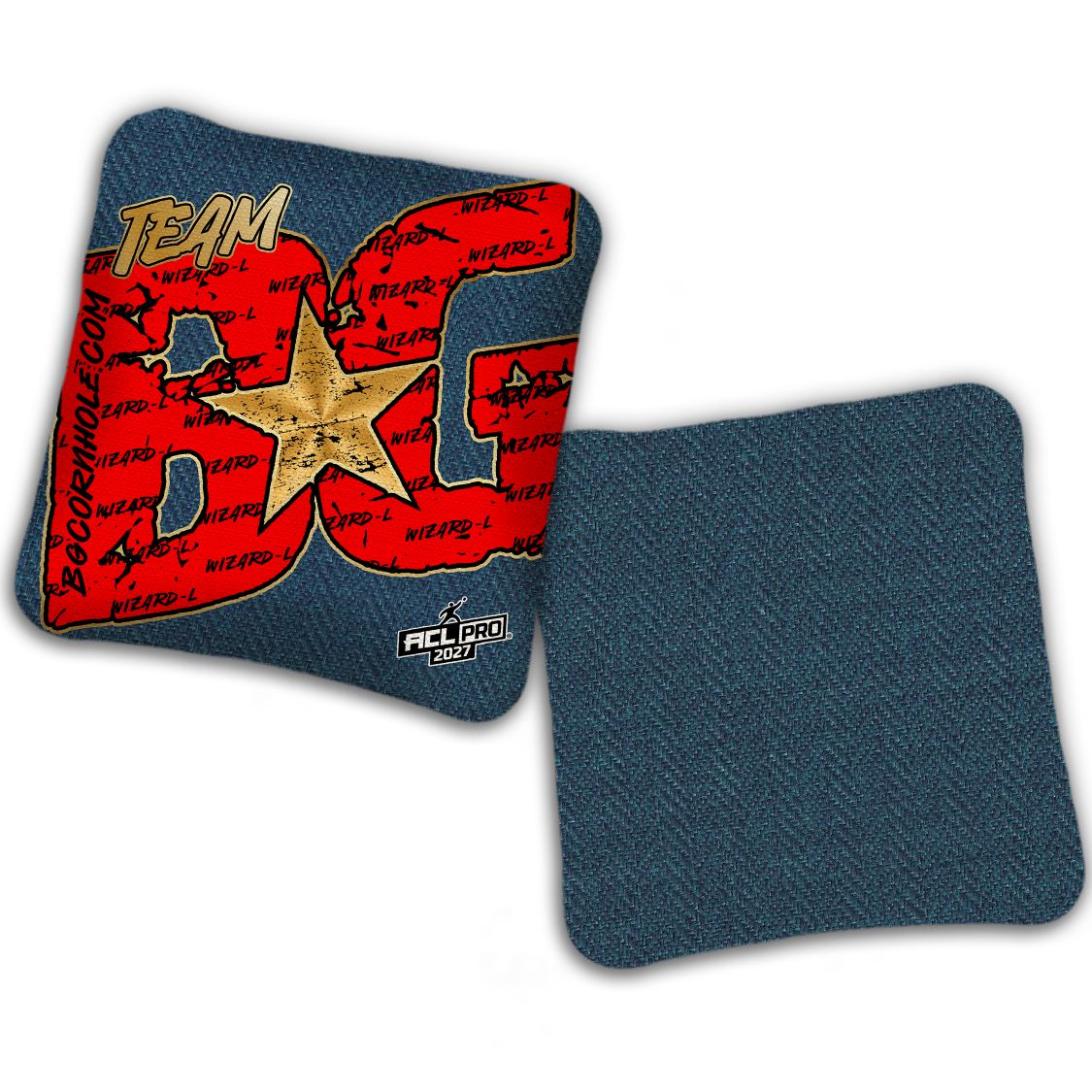 2027 BG Wizard L "Big BG Colormatch" - ACL Pro Stamped Cornhole Bags - SET OF 4 BAGS