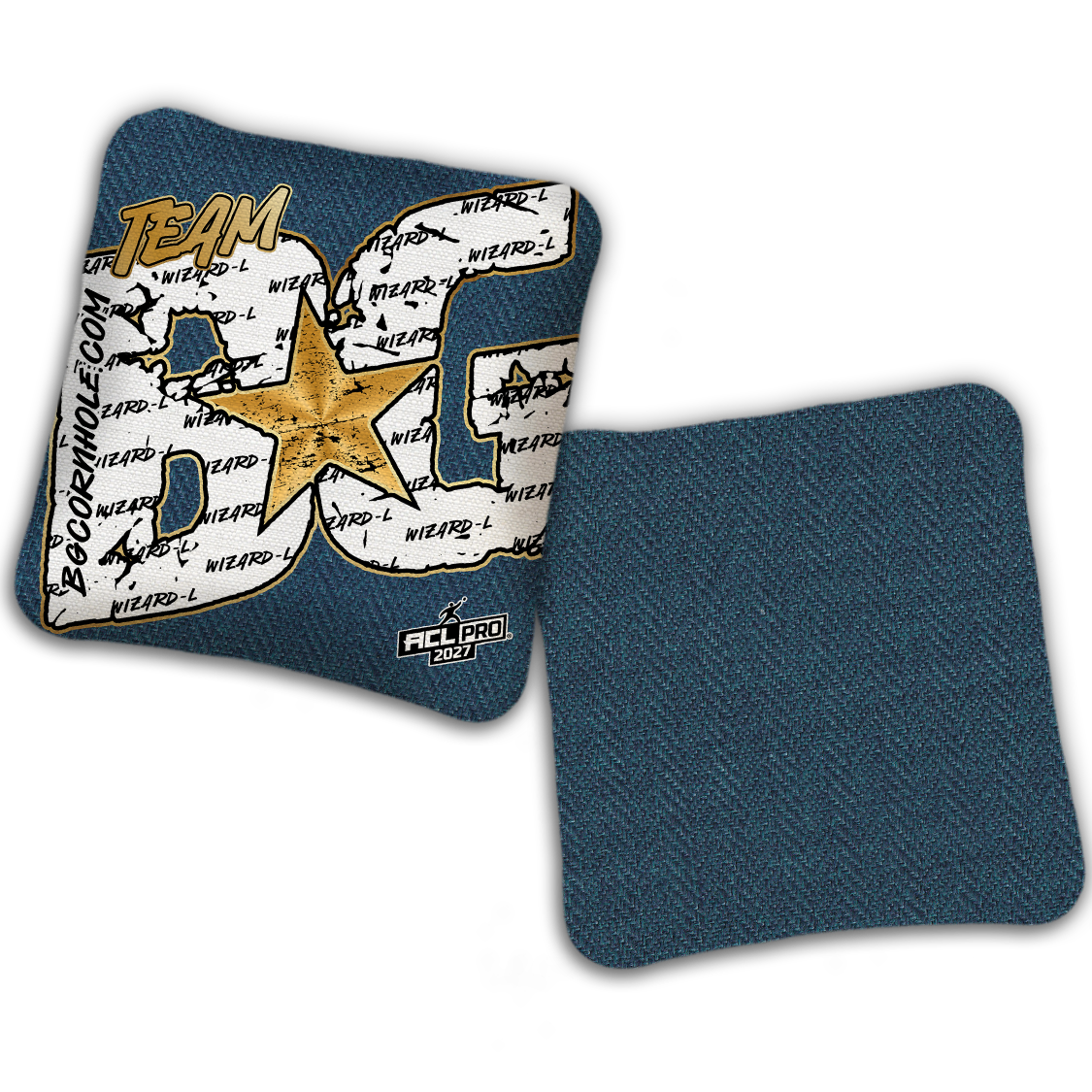 2027 BG Wizard L "Big BG Colormatch" - ACL Pro Stamped Cornhole Bags - SET OF 4 BAGS