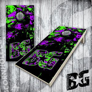 BG "Neon Explosion" Cornhole Boards - Elite Model