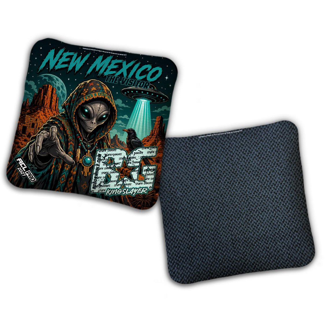 2027 BG Multiple Bag Models "NEW MEXICO THE VISITOR" - ACL Pro Stamped Cornhole Bags - SET OF 4 BAGS