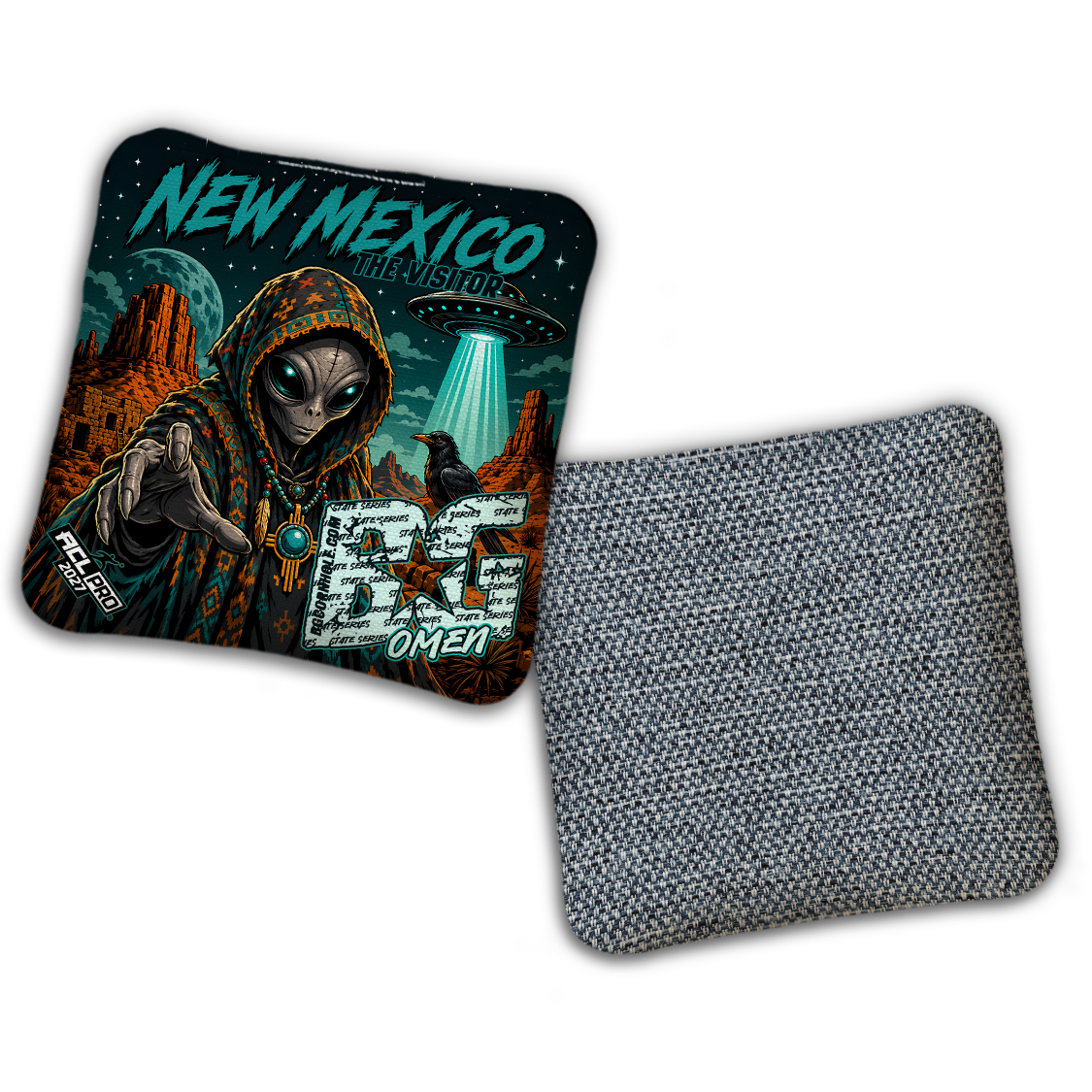 2027 BG Multiple Bag Models "NEW MEXICO THE VISITOR" - ACL Pro Stamped Cornhole Bags - SET OF 4 BAGS