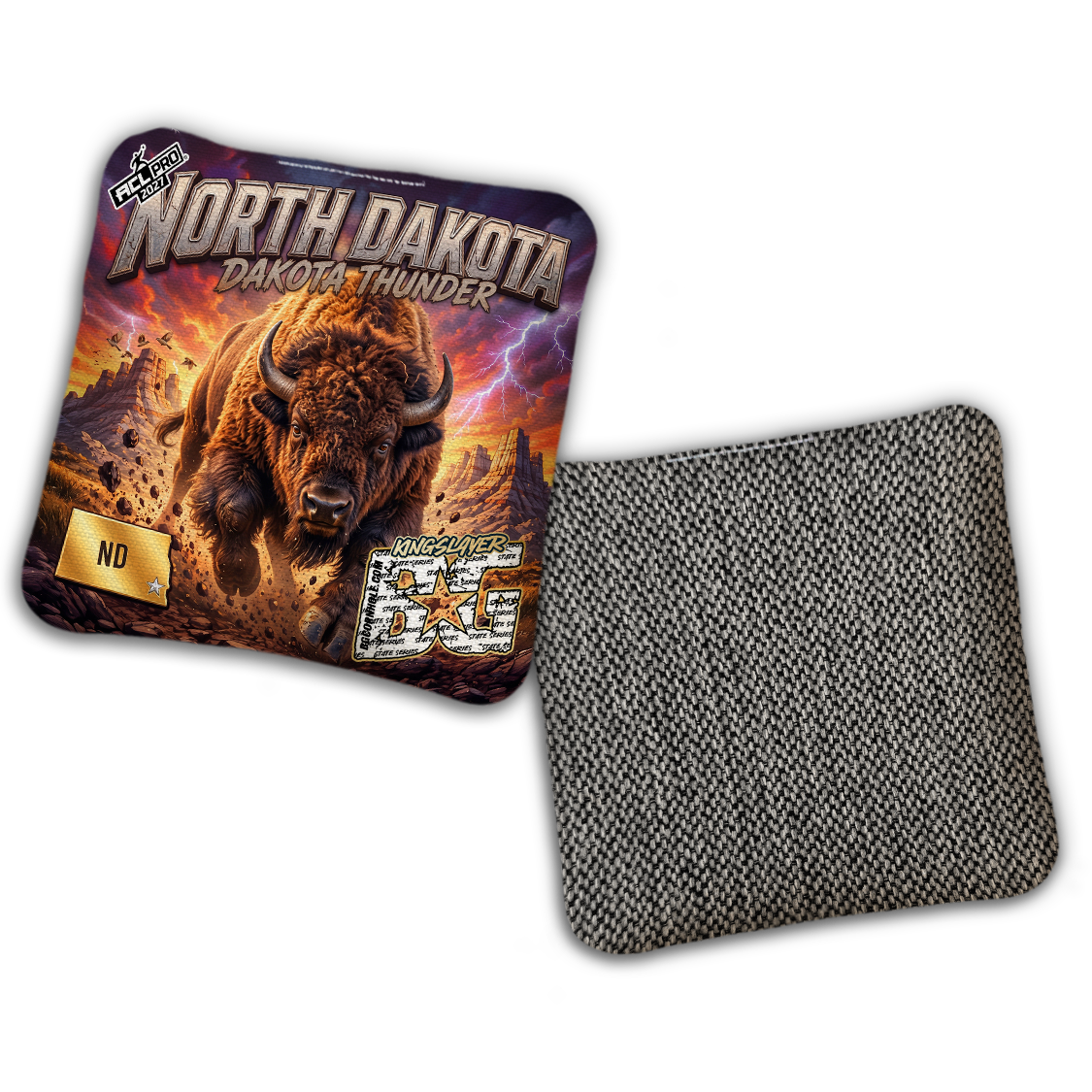 2027 BG Multiple Bag Models "North Dakota Dakota Thunder" - ACL Pro Stamped Cornhole Bags