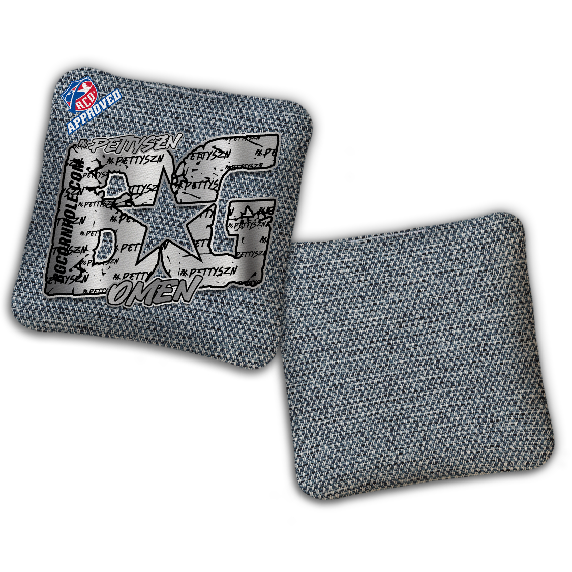 2027 ACO - BG Multiple Bag Models "PETTYSZN" - Pro Stamped Cornhole Bags - SET OF 4 BAGS