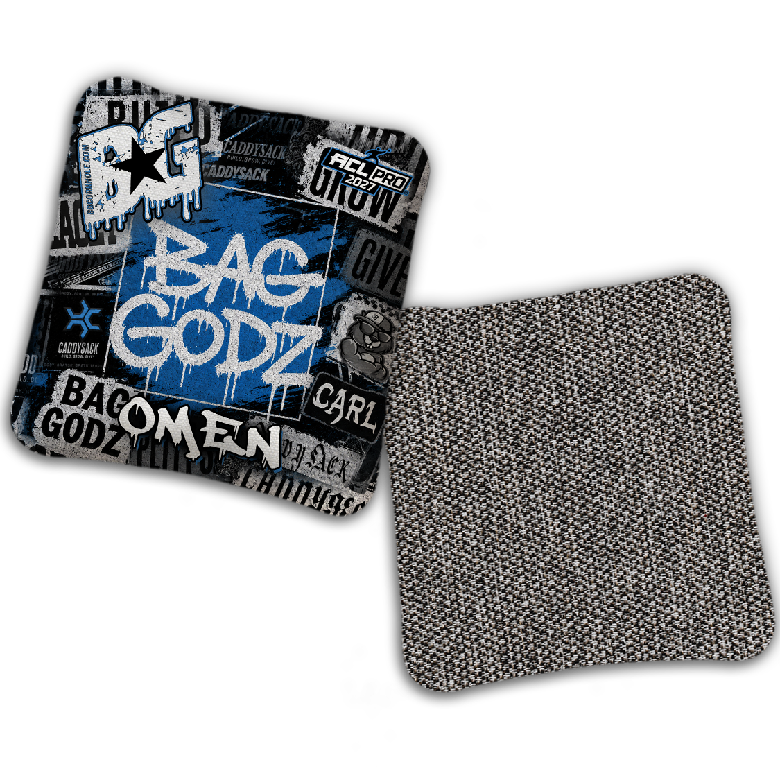2027 Multiple Bag Models  "CaddySack Street Art” Collab - ACL Pro Stamped Cornhole Bags - SET OF 4 BAGS
