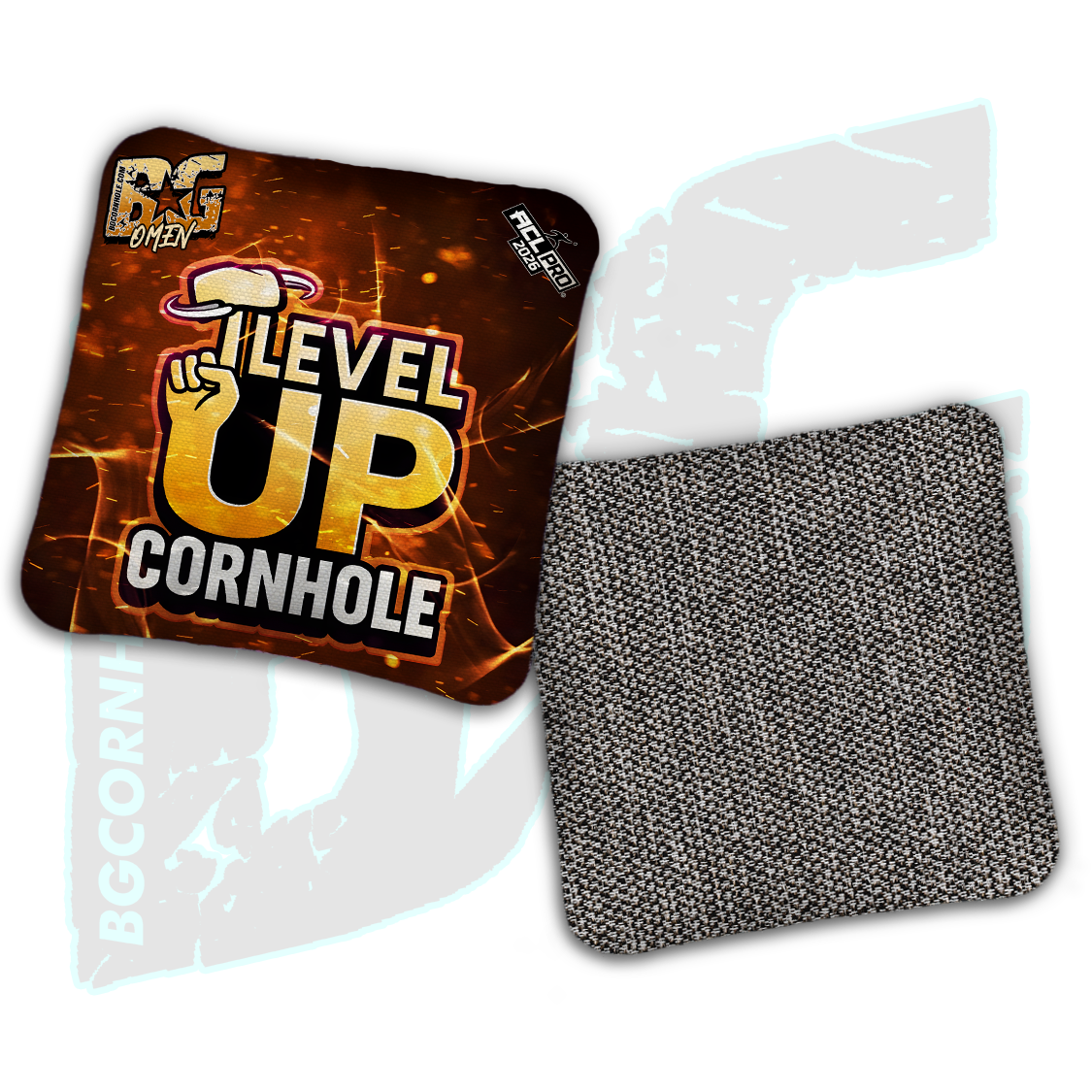 2026 BG Multiple Bag Models "Level Up Cornhole” Collab - ACL Pro Stamped Cornhole Bags - SET OF 4 BAGS
