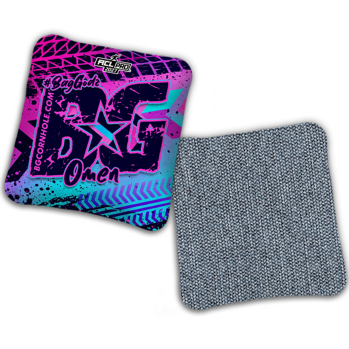 2027 BG Multiple Bag Models "GRUNGE TRACKS" - ACL Pro Stamped Cornhole Bags - SET OF 4 BAGS