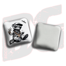 Load image into Gallery viewer, BG Multiple Bag Models - "Skeleton Bear" - 4" ACL Mini Stamped Cornhole Bags- Set of 4 Bags