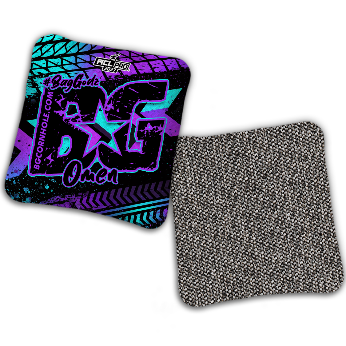 2027 BG Multiple Bag Models "GRUNGE TRACKS" - ACL Pro Stamped Cornhole Bags - SET OF 4 BAGS