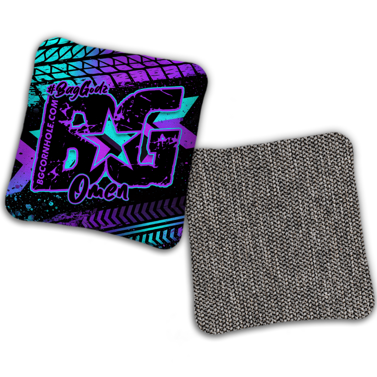 UNSTAMPED - BG Multiple Bag Models "GRUNGE TRACKS" - Cornhole Bags - SET OF 4 BAGS