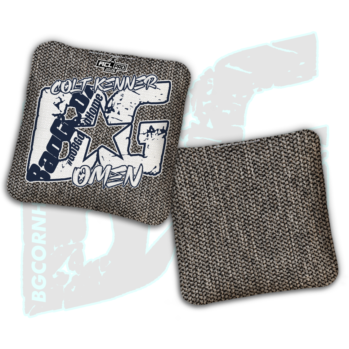 2026 BG Multiple Bag Models  - "Colt Kenner” - ACL Pro Stamped Cornhole Bags - SET OF 4 BAGS