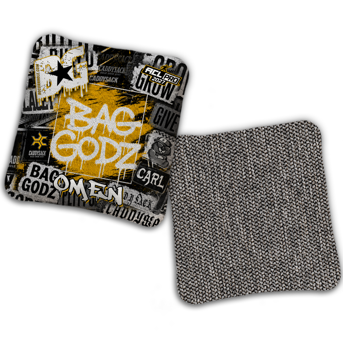 2027 Multiple Bag Models  "CaddySack Street Art” Collab - ACL Pro Stamped Cornhole Bags - SET OF 4 BAGS