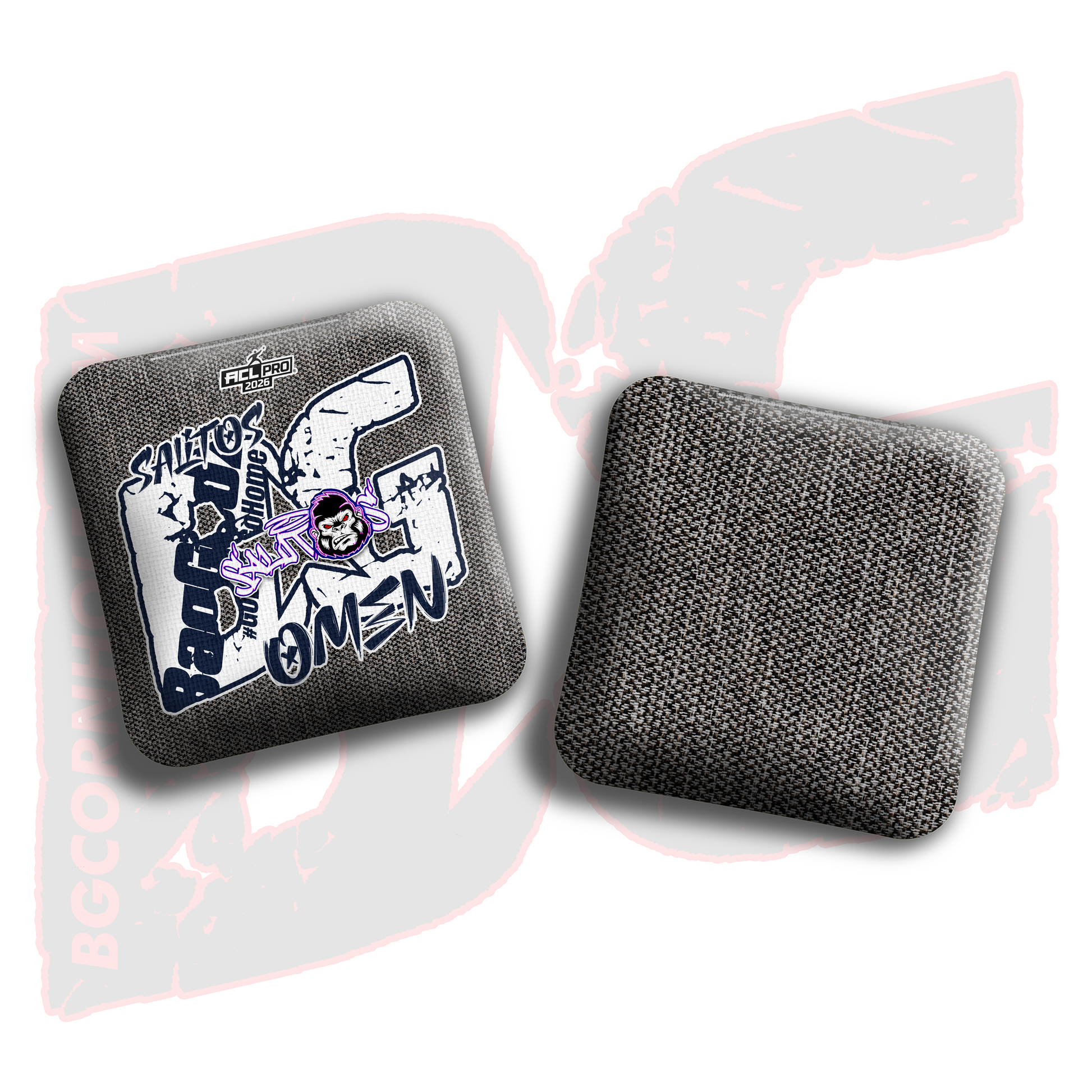 2026 BG Multiple Bag Models  - "Sal Sandoval” - ACL Pro Stamped Cornhole Bags - SET OF 4 BAGS