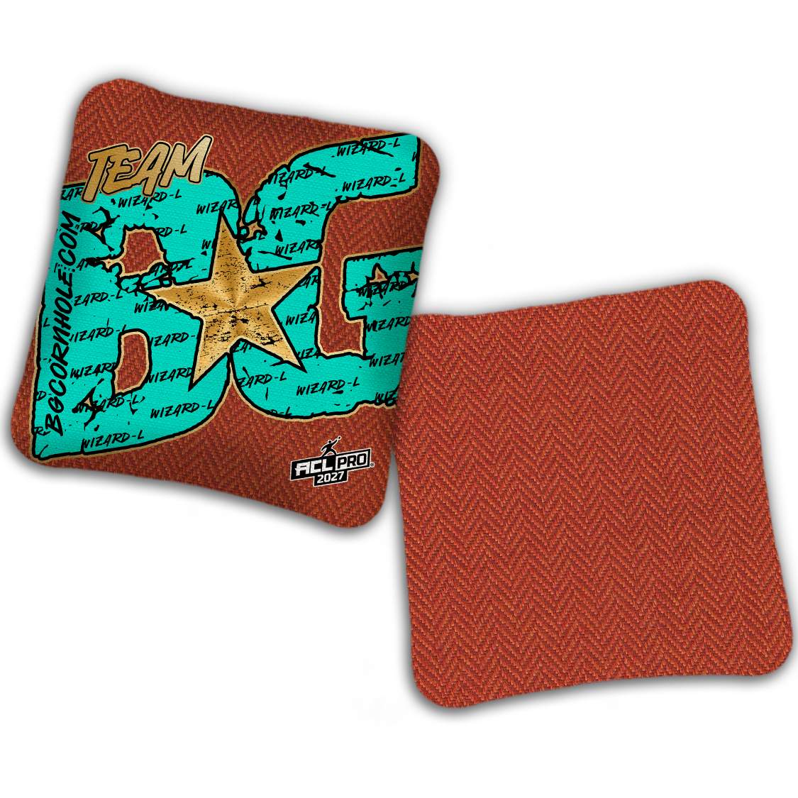 2027 BG Wizard L "Big BG Colormatch" - ACL Pro Stamped Cornhole Bags - SET OF 4 BAGS