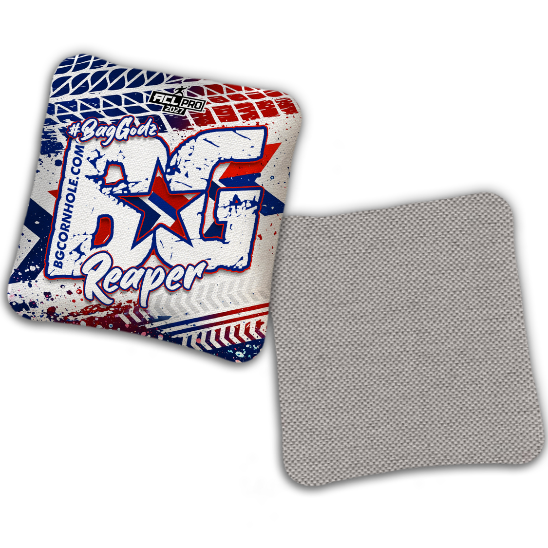 2027 BG Multiple Bag Models "GRUNGE TRACKS" - ACL Pro Stamped Cornhole Bags - SET OF 4 BAGS