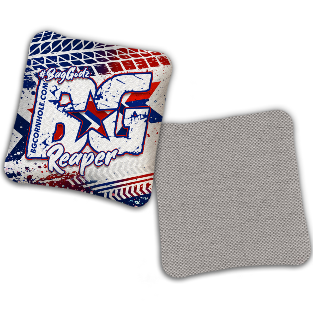 UNSTAMPED - BG Multiple Bag Models "GRUNGE TRACKS" - Cornhole Bags - SET OF 4 BAGS