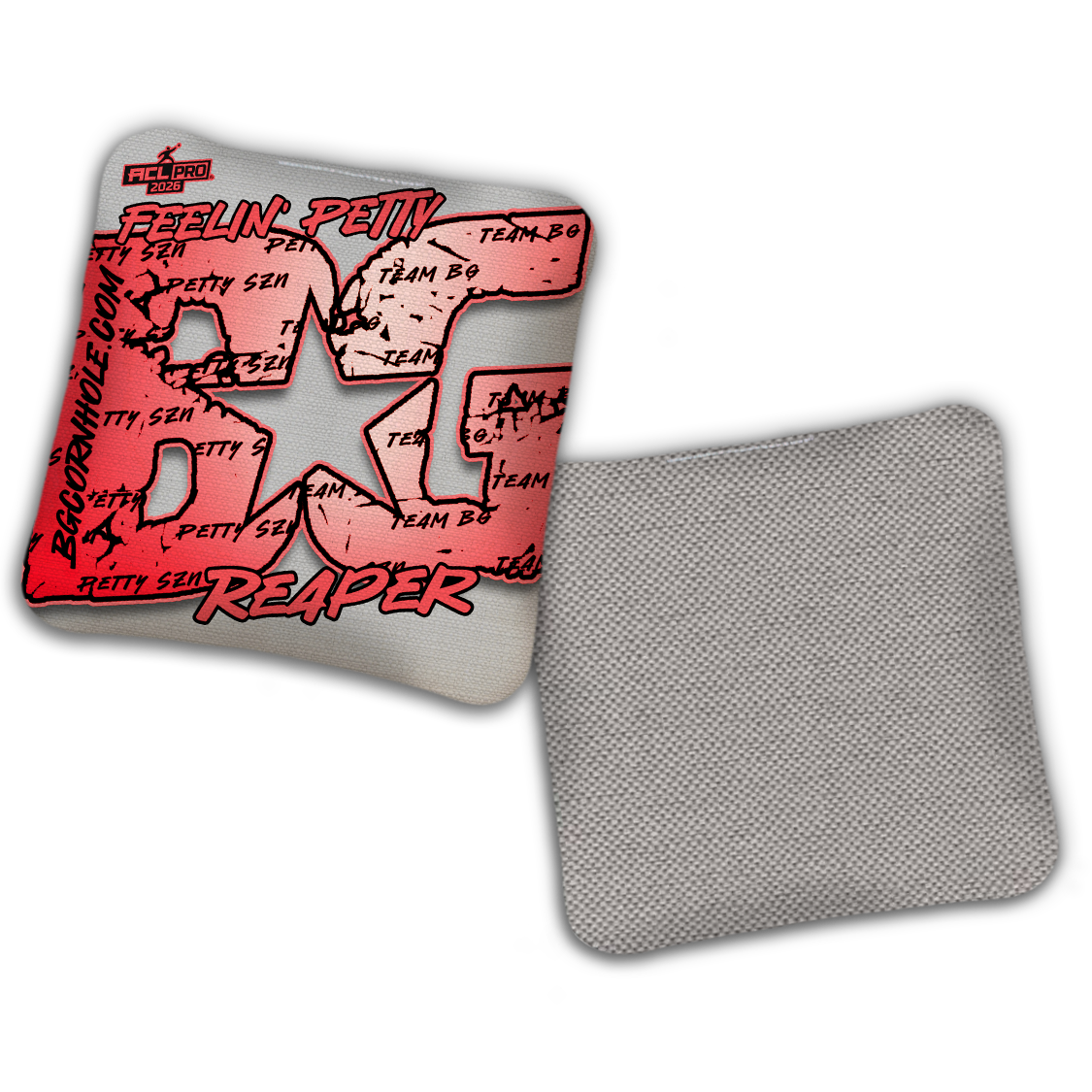 2026 BG Reaper "Feelin' Petty" - ACL Pro Stamped Cornhole Bags - SET OF 4 BAGS