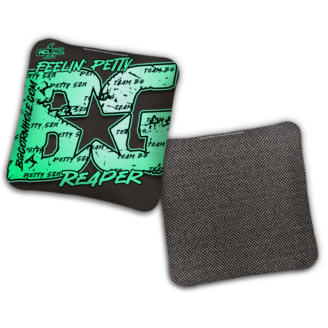 2026 BG Reaper "Feelin' Petty" - ACL Pro Stamped Cornhole Bags - SET OF 4 BAGS