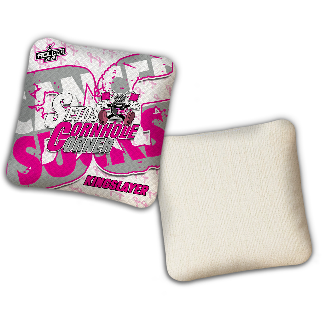 2026 BG Multiple Bag Models - "Setos Cornhole Corner” Collab - ACL Pro Stamped Cornhole Bags - SET OF 4 BAGS