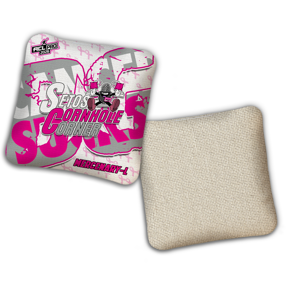 2026 BG Multiple Bag Models - "Setos Cornhole Corner” Collab - ACL Pro Stamped Cornhole Bags - SET OF 4 BAGS