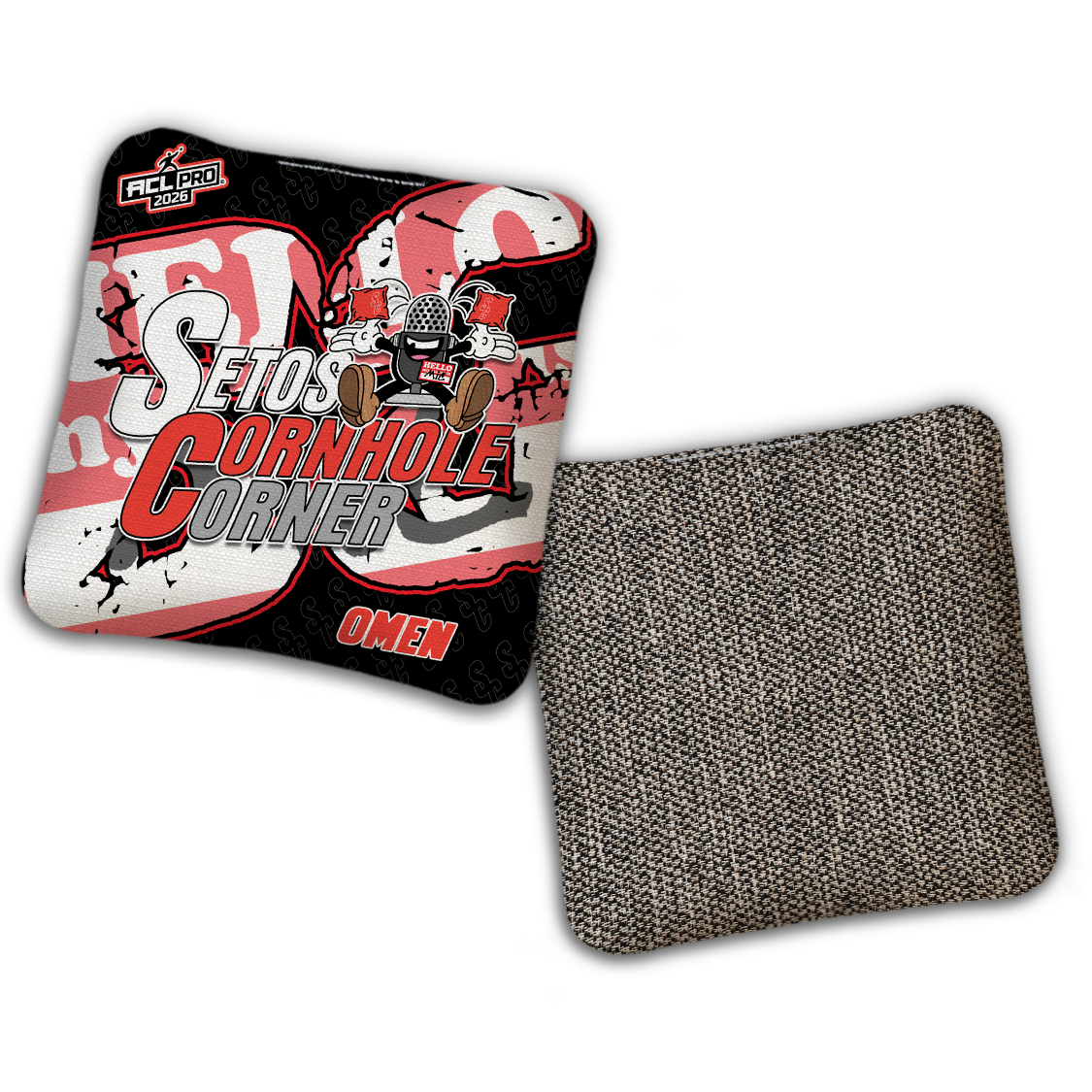 2026 BG Multiple Bag Models - "Setos Cornhole Corner” Collab - ACL Pro Stamped Cornhole Bags - SET OF 4 BAGS