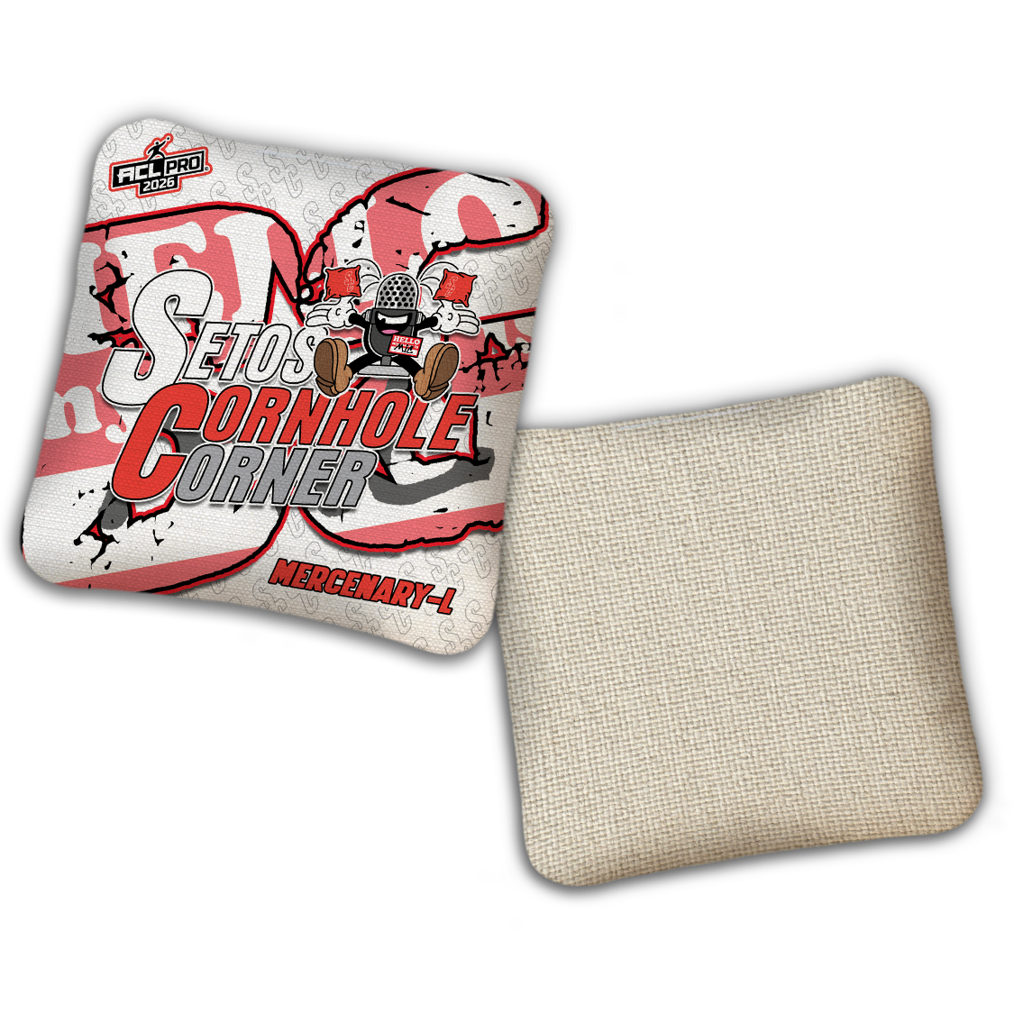 2026 BG Multiple Bag Models - "Setos Cornhole Corner” Collab - ACL Pro Stamped Cornhole Bags - SET OF 4 BAGS