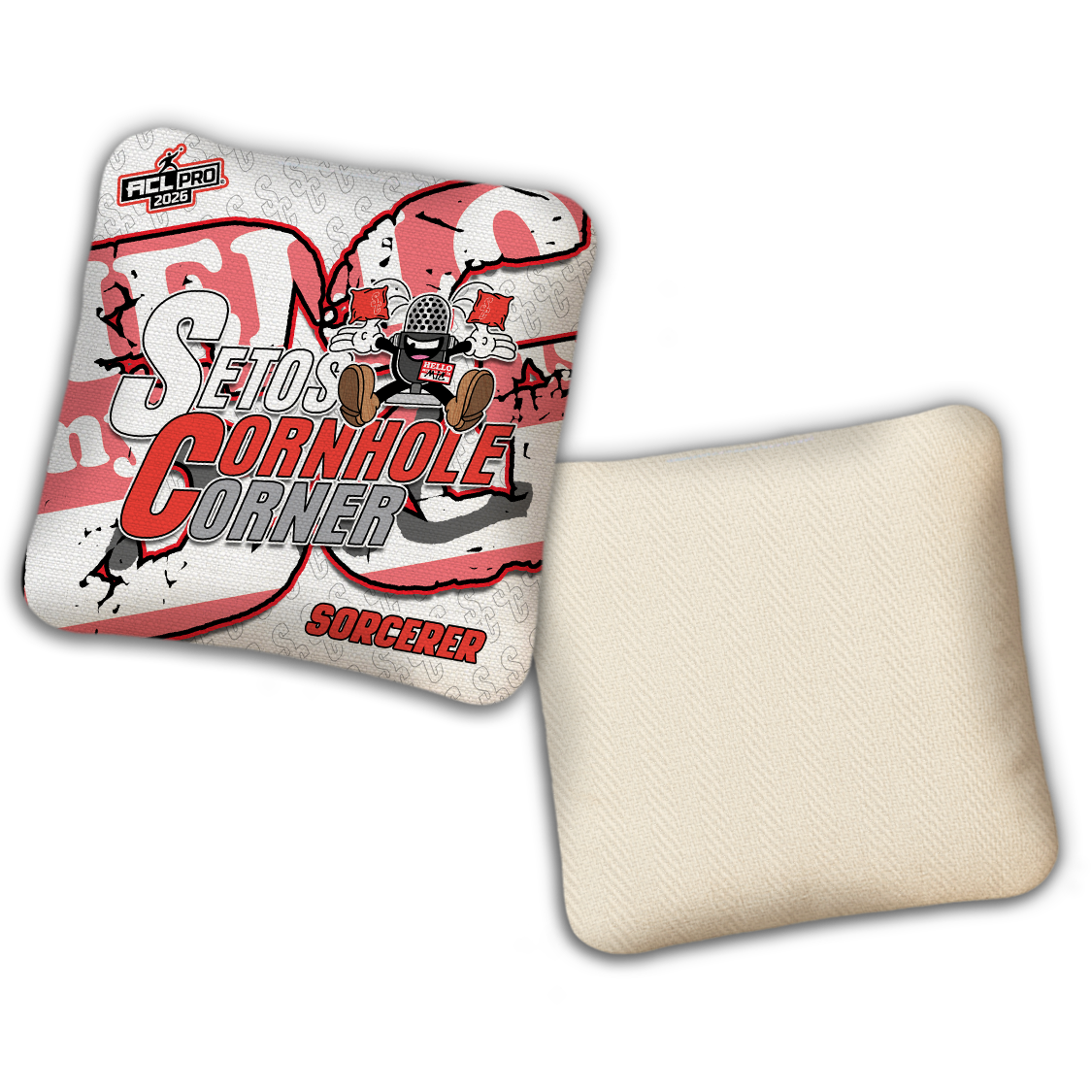 2026 BG Multiple Bag Models - "Setos Cornhole Corner” Collab - ACL Pro Stamped Cornhole Bags - SET OF 4 BAGS