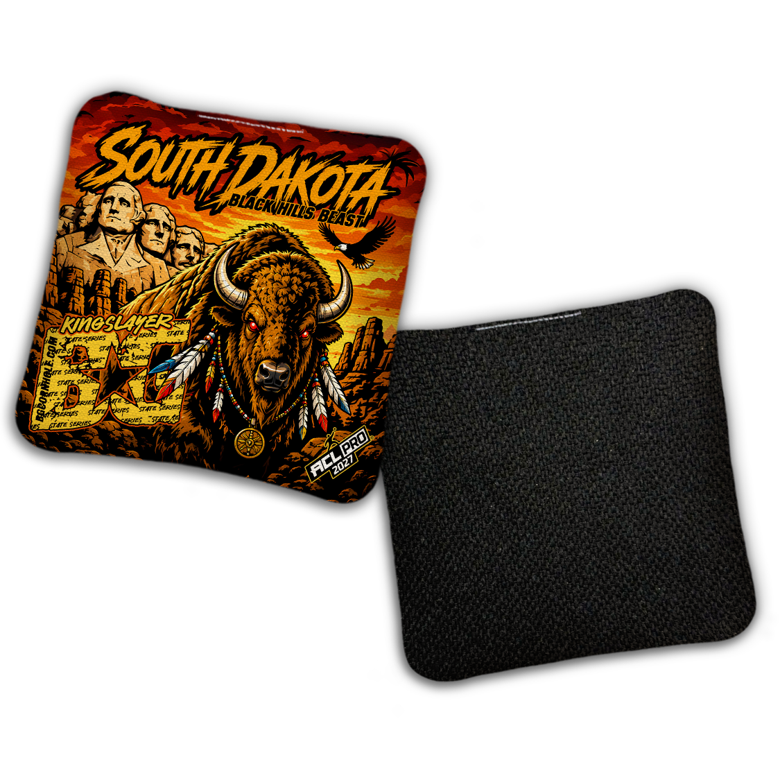 2027 BG Multiple Bag Models "BLACK HILL BEAST - ACL Pro Stamped Cornhole Bags - SET OF 4 BAGS