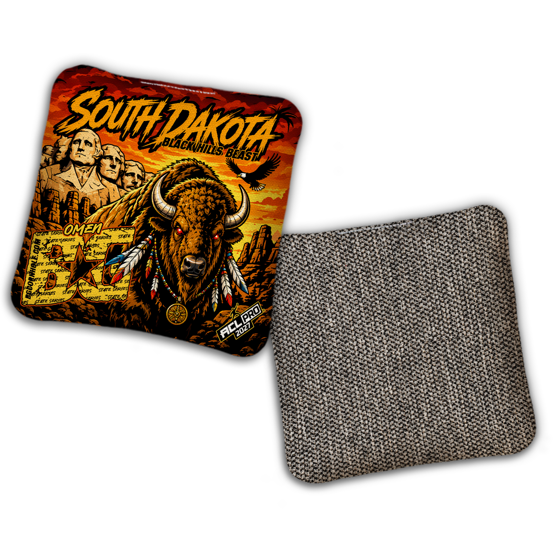 2027 BG Multiple Bag Models "South Dakota Black Hill Beast" - ACL Pro Stamped Cornhole Bags - SET OF 4 BAGS
