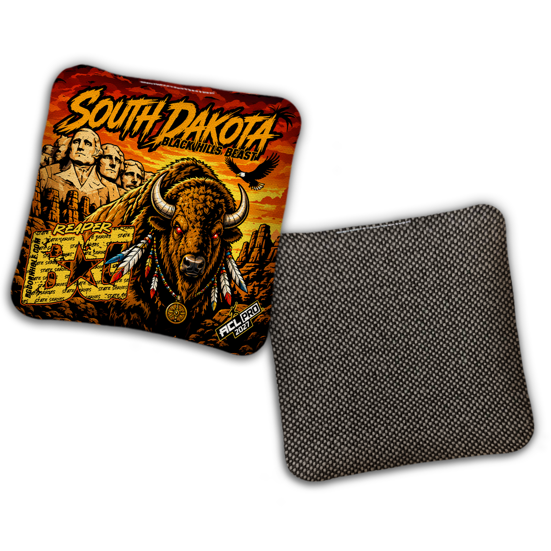 2027 BG Multiple Bag Models "South Dakota Black Hill Beast" - ACL Pro Stamped Cornhole Bags - SET OF 4 BAGS