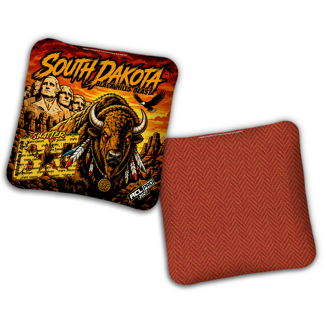 2027 BG Multiple Bag Models "South Dakota Black Hill Beast" - ACL Pro Stamped Cornhole Bags - SET OF 4 BAGS