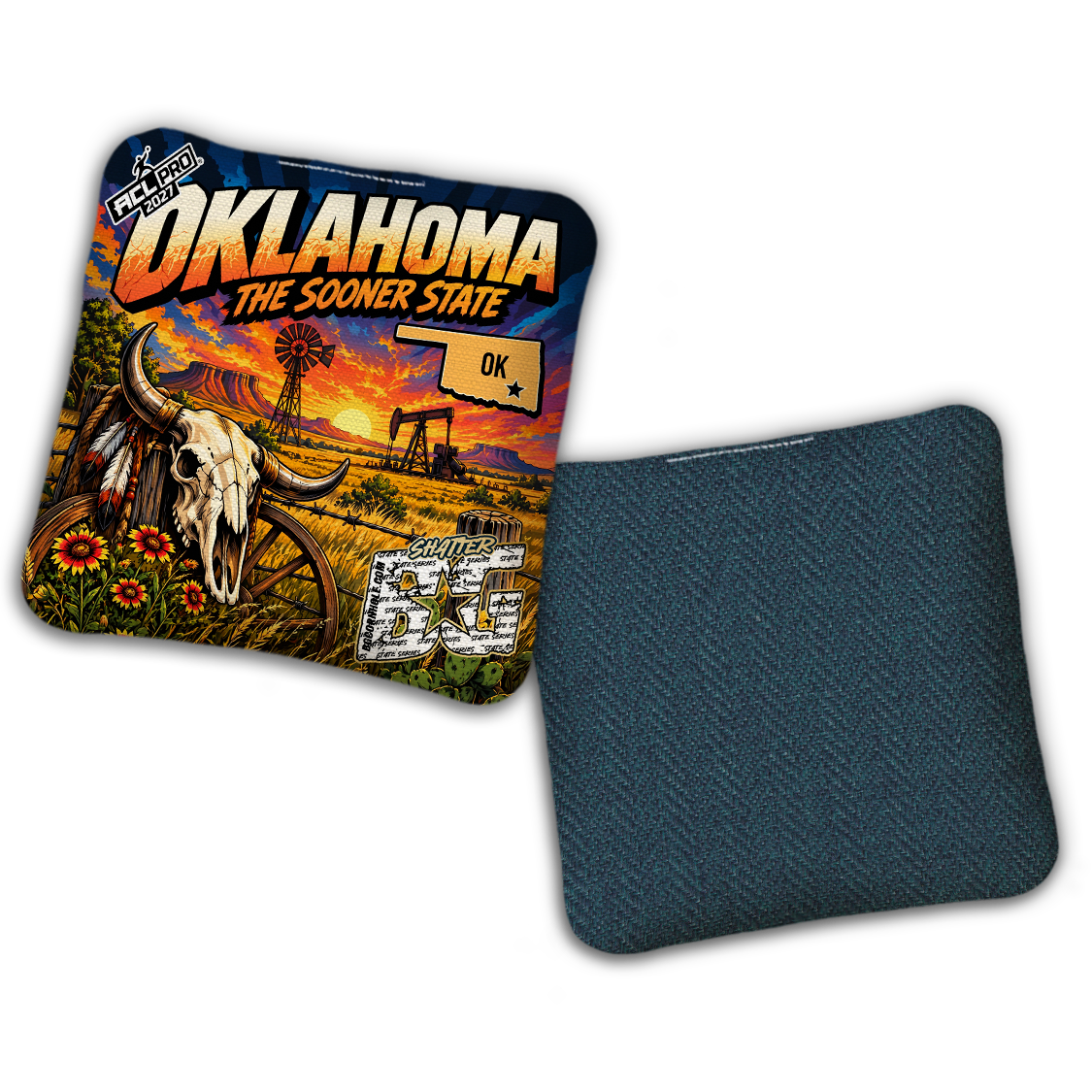 2027 BG Multiple Bag Models "Oklahoma Sooner State" - ACL Pro Stamped Cornhole Bags