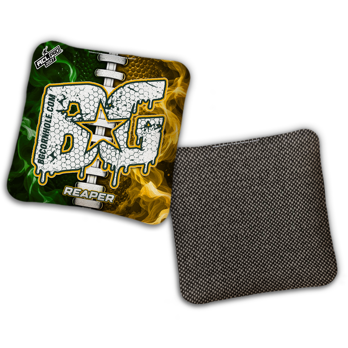 2027 BG Multiple Bag Models "Green Bay Split Lace" - ACL Pro Stamped Cornhole Bags