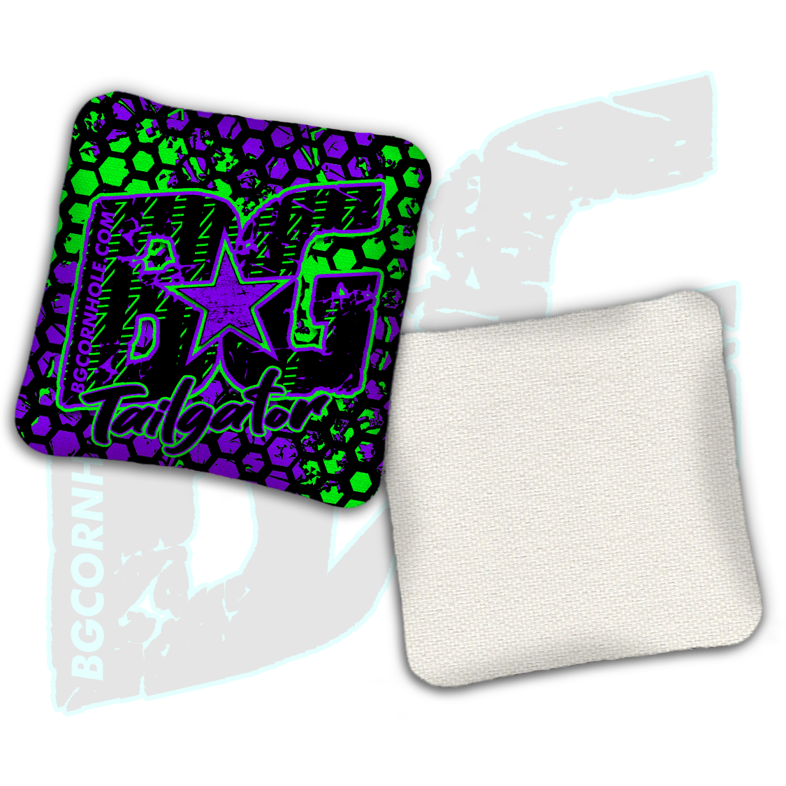 BG Multiple Bag Models  - "Neon Honeycomb" - Non Stamped Cornhole Bags - SET OF 4 bags