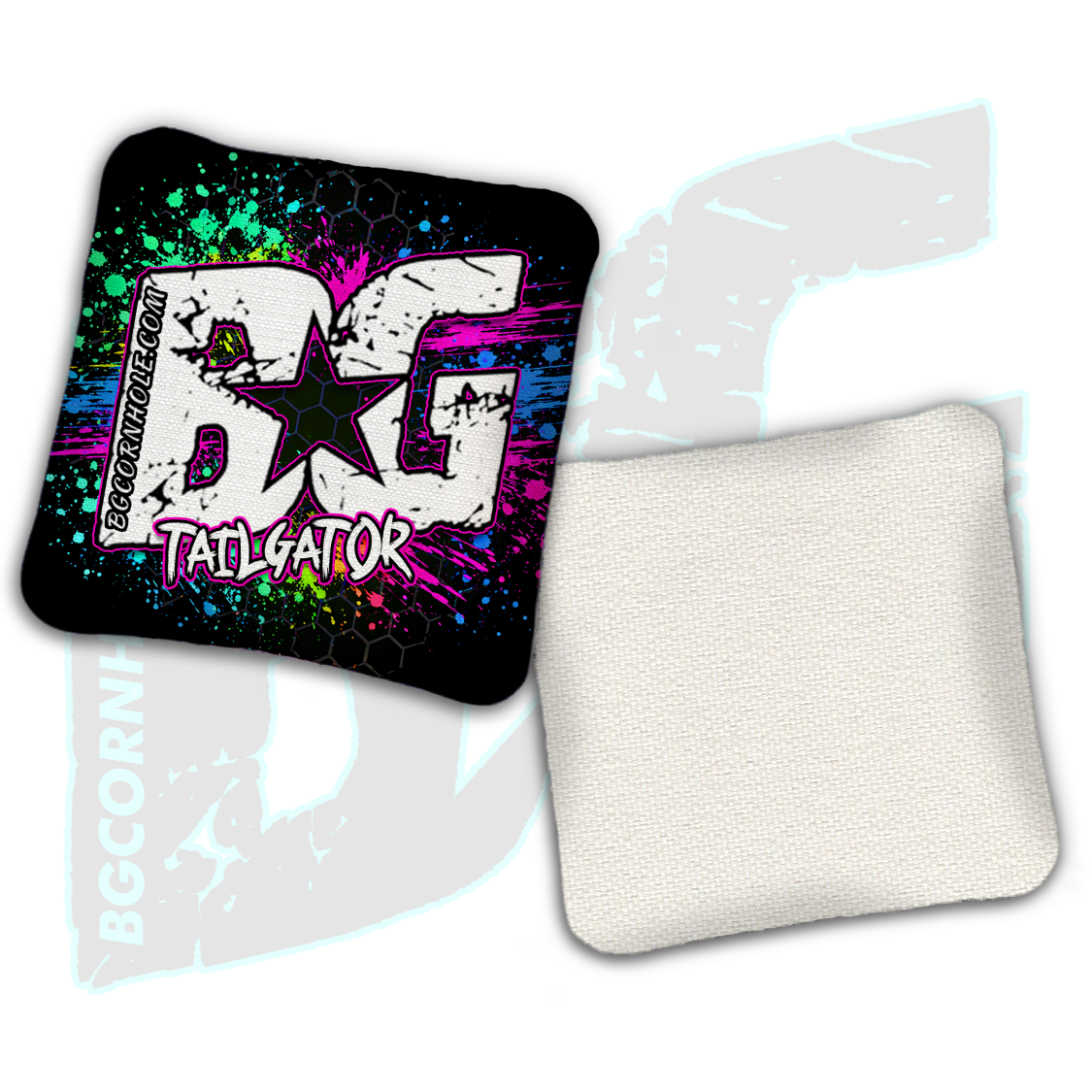 BG Tailgator  - "Hex Splatter" - Non Stamped Cornhole Bags - SET OF 4 bags
