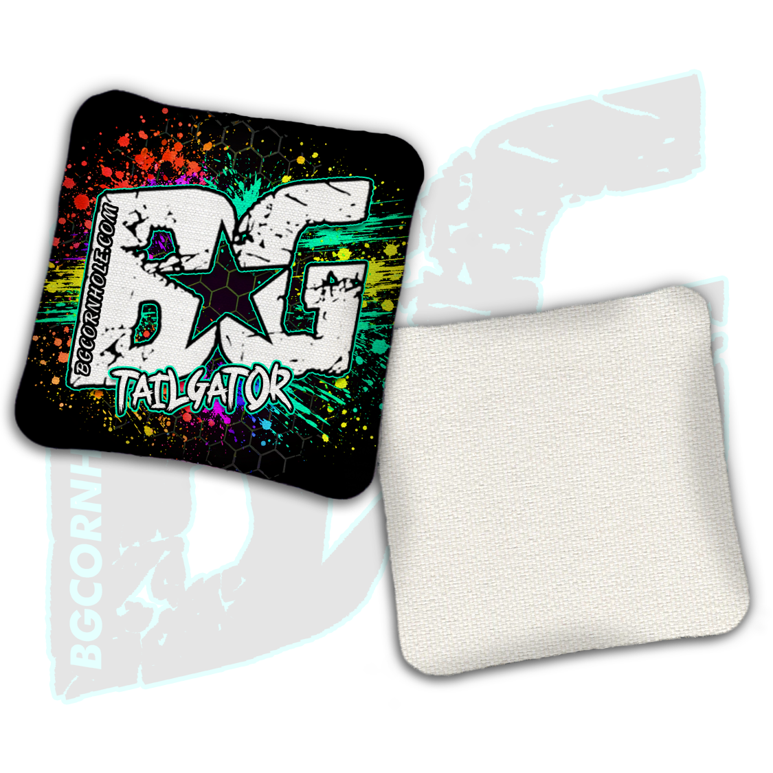 BG Tailgator  - "Hex Splatter" - Non Stamped Cornhole Bags - SET OF 4 bags