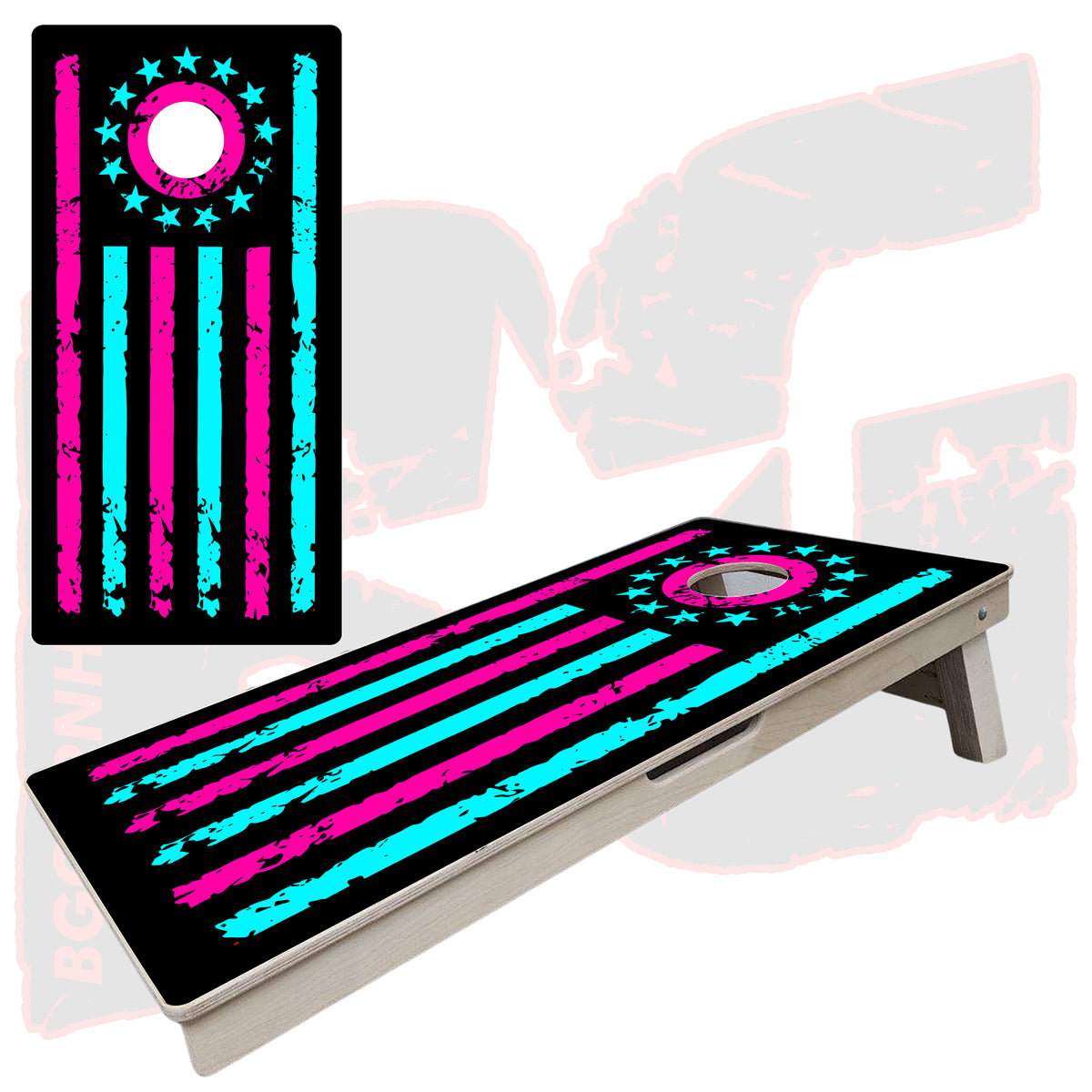BG "Tattered Stripes" Cornhole Boards - Elite Model