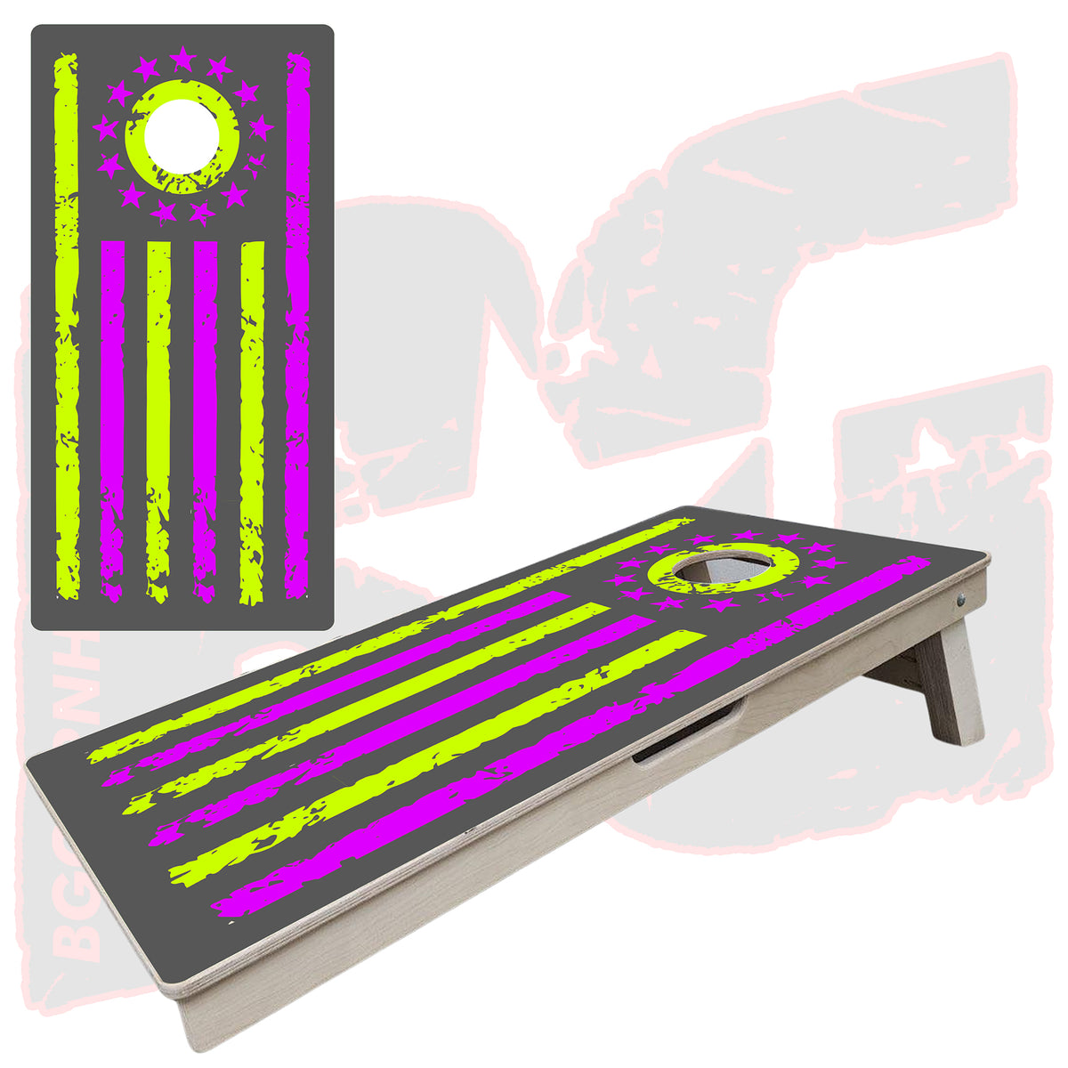 BG "Tattered Stripes" Cornhole Boards - Elite Model