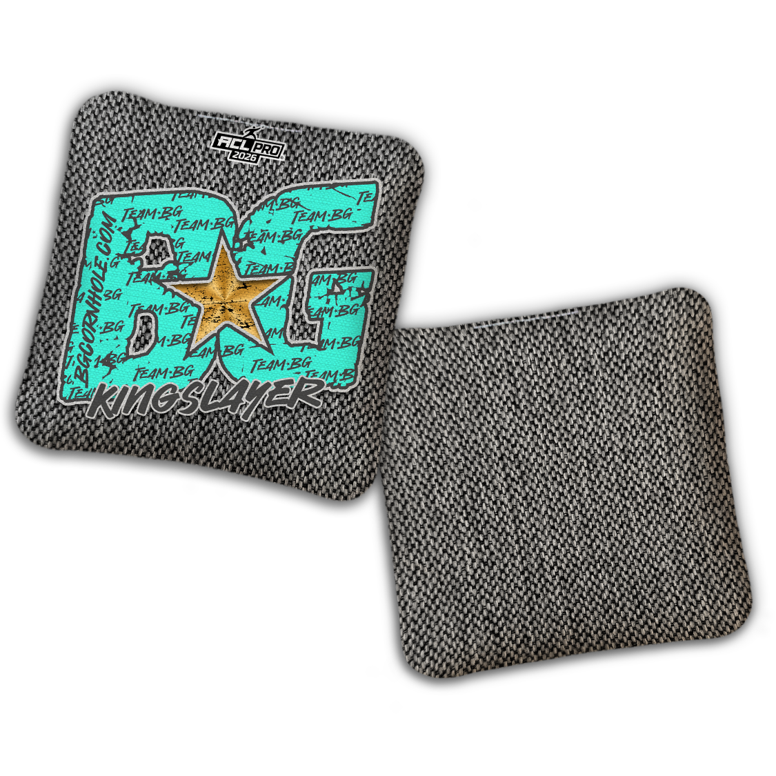 2026 BG Kingslayer "Gray Team BG" - ACL Pro Stamped Cornhole Bags - SET OF 4 BAGS