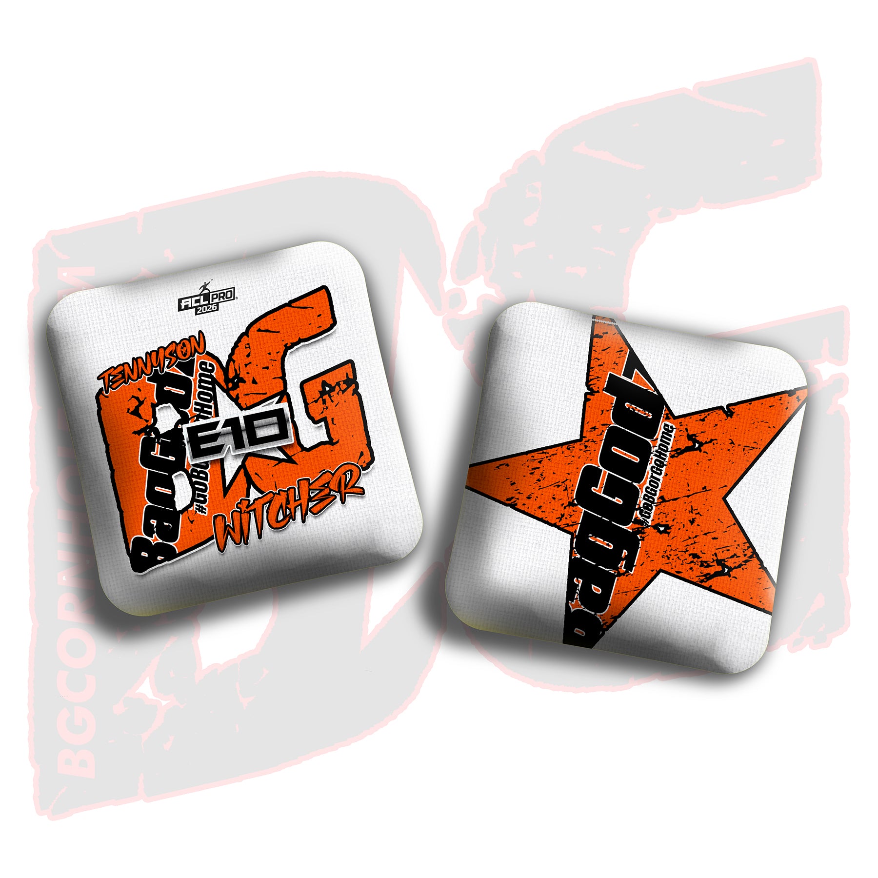 2026 BG Multiple Bag Models - "Elizabeth Tennyson” - ACL Pro Stamped Cornhole Bags - SET OF 4 BAGS