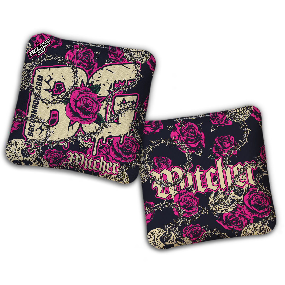 2027 BG Multiple Bag Models "THORNS AND ROSES" - ACL Pro Stamped Cornhole Bags - SET OF 4 BAGS