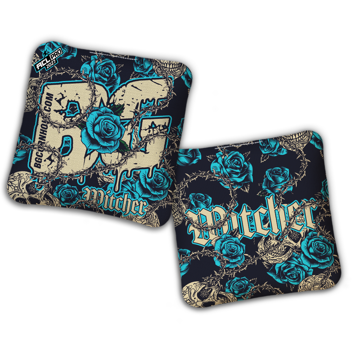 2027 BG Multiple Bag Models "THORNS AND ROSES" - ACL Pro Stamped Cornhole Bags - SET OF 4 BAGS