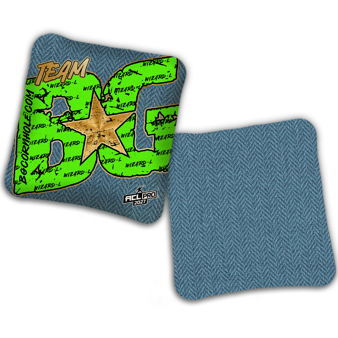 2027 BG Wizard L "Big BG Colormatch" - ACL Pro Stamped Cornhole Bags - SET OF 4 BAGS