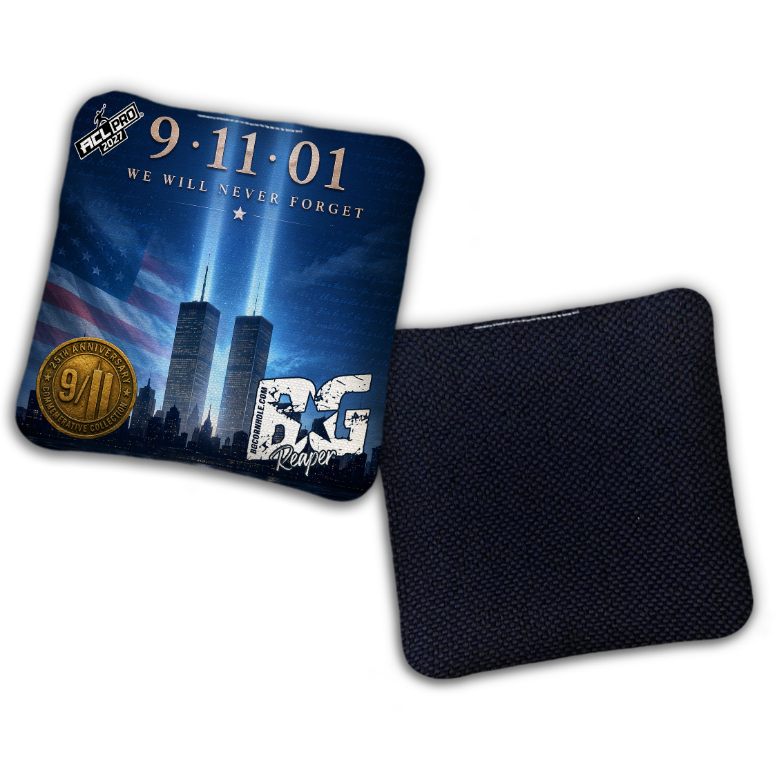 2027 BG Multiple Models “9.11 25th Anniversary" - ACL Pro Stamped Cornhole Bags - SET OF 4 BAGS