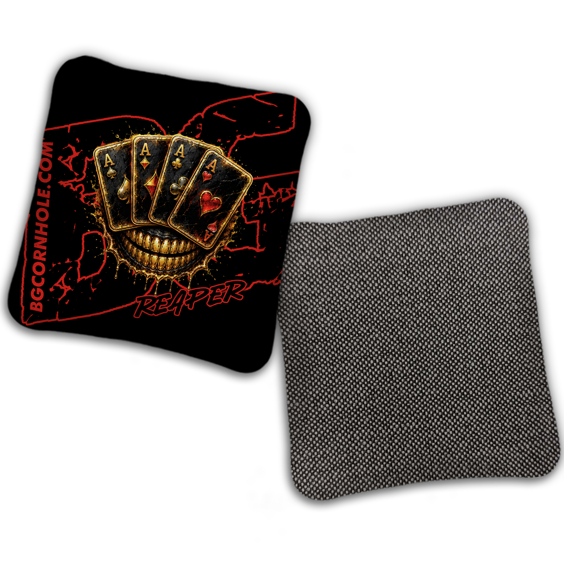 UNSTAMPED BG Multiple Bag Models "DEAD MANS HAND " - Cornhole Bags - SET OF 4 BAGS