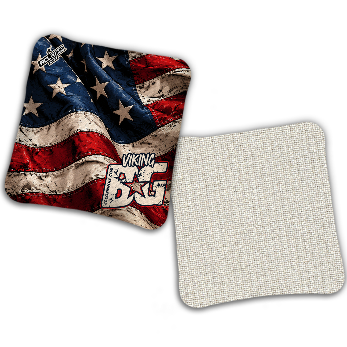 2027 BG Multiple Bag Models - "American Flag" - ACL Comp Stamped Cornhole Bags - SET OF 4 BAGS