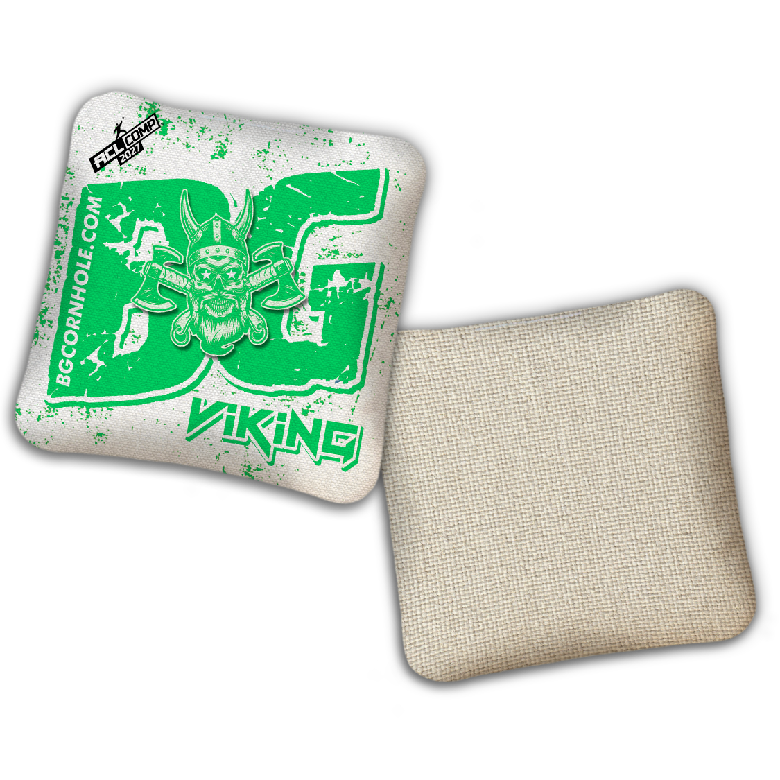 2027 BG VIKING - "BATTLE MASK" - ACL Comp Stamped Cornhole Bags - SET OF 4 BAGS